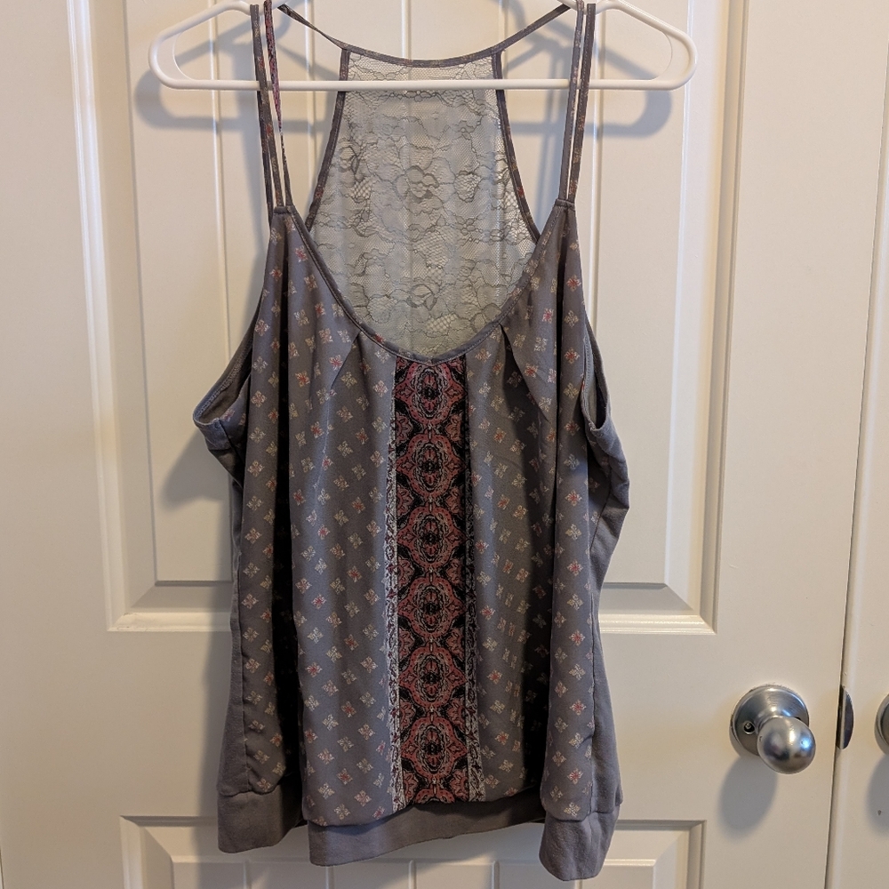 3 For $18 Maurices Gray and Pink Lace Camisole